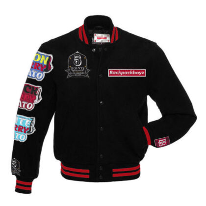 BPB Bomber Jacket Black & Red