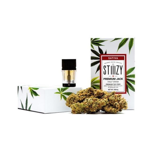Stiiizy – Premium Jack 1g A sativa-dominant cannabis strain combining a Haze hybrid with a Northern Lights #5 and Shiva Skunk. Great for: Stress, Depression, Pain, Fatigue, and Lack of appetite.